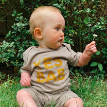 Load image into Gallery viewer, YES BAB sepia stripe shortie
