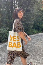 Load image into Gallery viewer, YES BAB recycled canvas tote