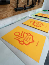 Load image into Gallery viewer, P+C's x BCT LIBRARIES protest screenprint, A3 sunshine