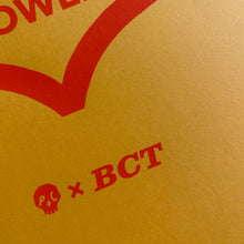 Load image into Gallery viewer, P+C's x BCT LIBRARIES protest screenprint, A3 sunshine