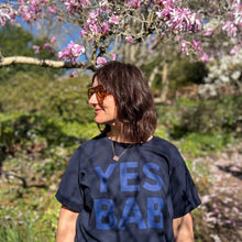 Load image into Gallery viewer, YES BAB organic oversize indigo tee