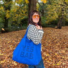 Load image into Gallery viewer, **New!** YES BAB giant French blue canvas bag