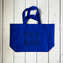 Load image into Gallery viewer, **New!** YES BAB giant French blue canvas bag