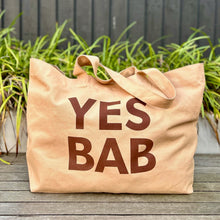 Load image into Gallery viewer, **New!** YES BAB giant caramel canvas bag