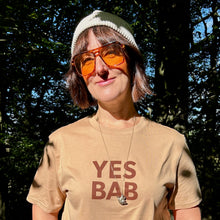 Load image into Gallery viewer, YES BAB caramel adult tee