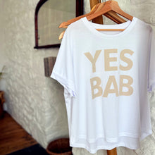 Load image into Gallery viewer, YES BAB organic oversize indigo tee
