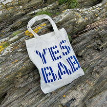 Load image into Gallery viewer, YES BAB stripe recycled canvas tote
