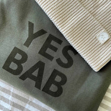Load image into Gallery viewer, YES BAB washed khaki oversize sweat