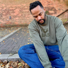 Load image into Gallery viewer, YES BAB washed khaki oversize sweat