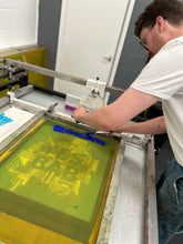 Load image into Gallery viewer, YES BAB A1 Screenprint - Framed, white / cobalt