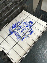 Load image into Gallery viewer, YES BAB A1 Screenprint - Framed, white / cobalt