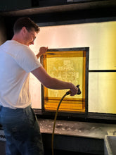Load image into Gallery viewer, YES BAB A1 Screenprint - Framed, citrine / tomato