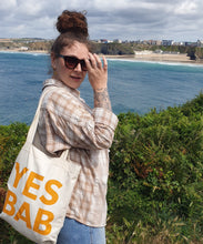 Load image into Gallery viewer, YES BAB recycled canvas tote