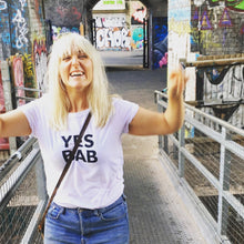 Load image into Gallery viewer, YES BAB white adult tee