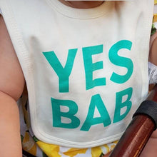 Load image into Gallery viewer, YES BAB organic cotton bib