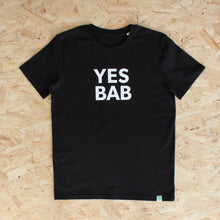 Load image into Gallery viewer, YES BAB black adult tee