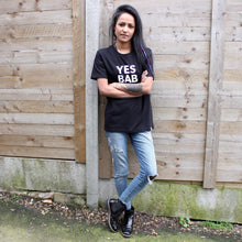 Load image into Gallery viewer, YES BAB black adult tee