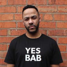 Load image into Gallery viewer, YES BAB black adult tee