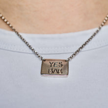 Load image into Gallery viewer, YES BAB recycled silver pendant