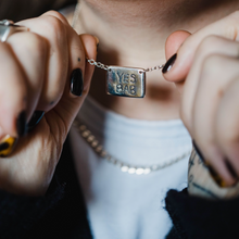 Load image into Gallery viewer, YES BAB recycled silver pendant