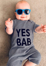 Load image into Gallery viewer, YES BAB blue stripe shortie