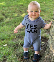 Load image into Gallery viewer, YES BAB blue stripe shortie