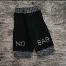 Load image into Gallery viewer, NO BAB black lambswool mittens