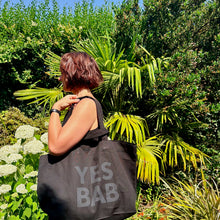 Load image into Gallery viewer, **New!** YES BAB giant black canvas bag