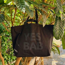 Load image into Gallery viewer, **New!** YES BAB giant black canvas bag