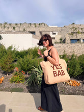 Load image into Gallery viewer, YES BAB giant caramel canvas bag