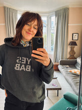 Load image into Gallery viewer, YES BAB organic charcoal hoodie