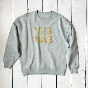 **New!** YES BAB marl oversize sweat