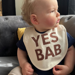 YES BAB raw organic cotton bib