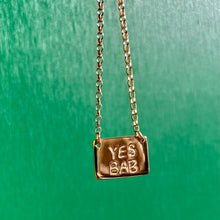 Load image into Gallery viewer, YES BAB gold pendant