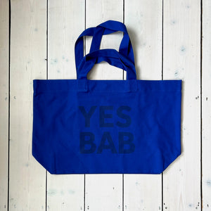 **New!** YES BAB giant French blue canvas bag