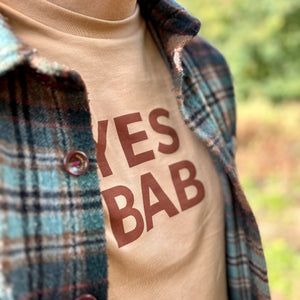 **New!** YES BAB caramel adult tee