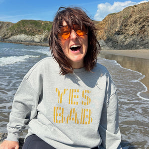 **New!** YES BAB marl oversize sweat