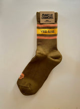 Load image into Gallery viewer, *New!* YES BAB olive sports sock