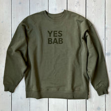 Load image into Gallery viewer, **New!** YES BAB washed khaki oversize sweat