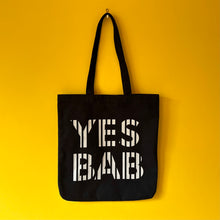 Load image into Gallery viewer, YES BAB stripe recycled canvas tote