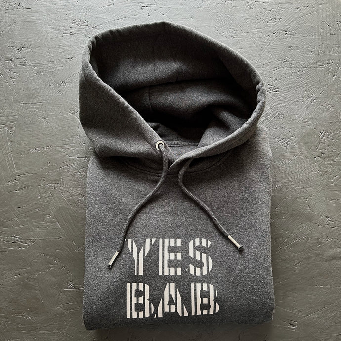 YES BAB organic charcoal hoodie