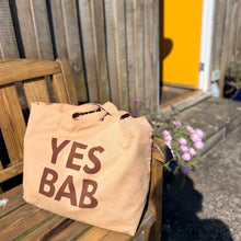 Load image into Gallery viewer, YES BAB giant caramel canvas bag