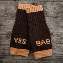 Load image into Gallery viewer, YES BAB chestnut lambswool mittens