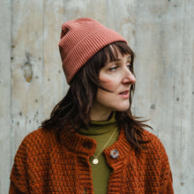 Load image into Gallery viewer, *New!* Chunky rib organic beanie - Dusty Rose