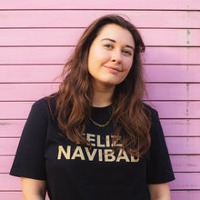 Load image into Gallery viewer, FELIZ NAVIBAB organic glitter tee