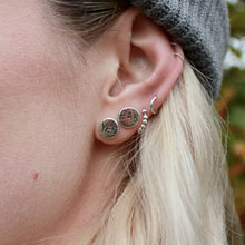 Load image into Gallery viewer, YES BAB recycled silver earrings