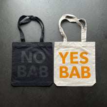 Load image into Gallery viewer, YES BAB recycled canvas tote